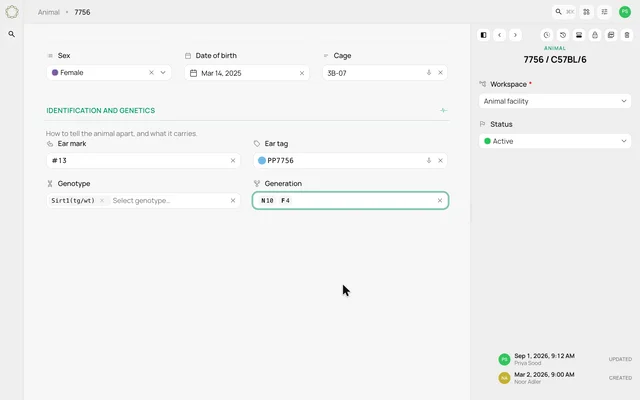 Keep genotype and generation notation together — product demonstration
