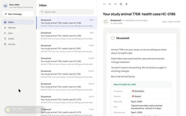 Follow a health case through the team — product demonstration