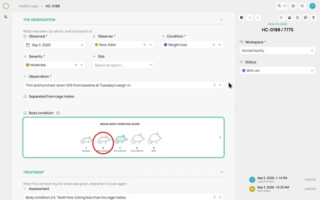 Put a reference chart inside a form — product demonstration