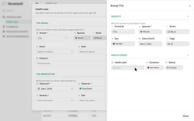 Link an animal and bring its details with it — product demonstration