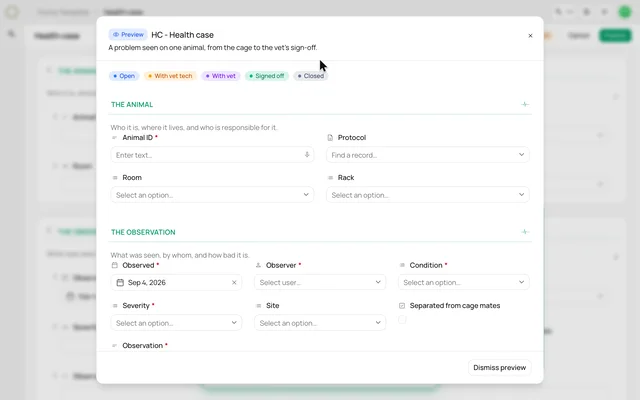 Preview a form before publishing it — product demonstration