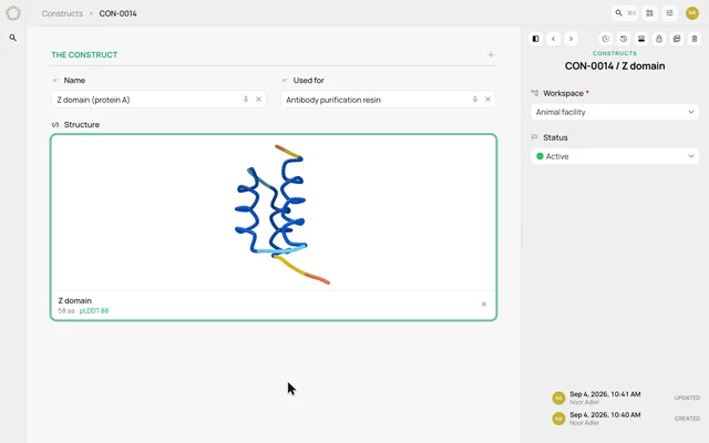 Preview a protein structure field — product demonstration