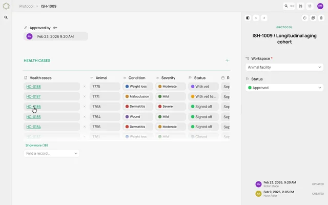 Follow a protocol into its health cases — product demonstration