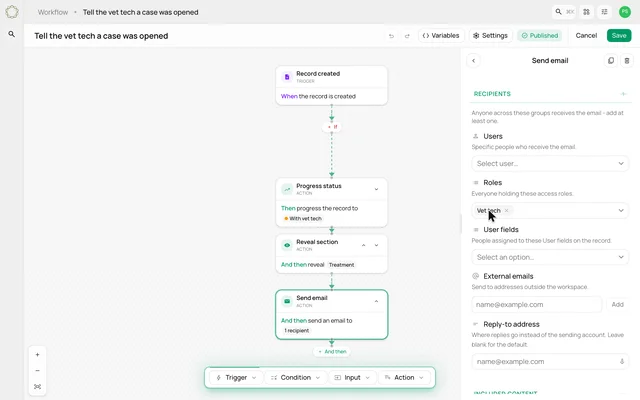 Open the rule behind a handoff — product demonstration