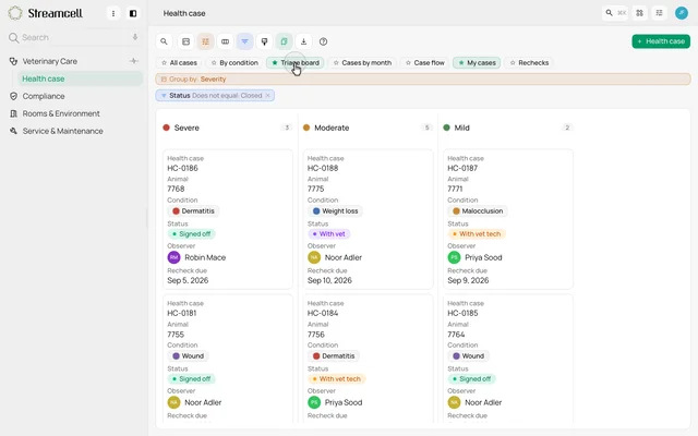 Give each role a useful starting view: Streamcell demonstration